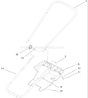 Handle & Lower Shroud Assembly Diagram and Parts List for 38172 250010001-250999999 - 2005 Toro Snow Blower