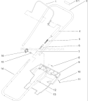 Handle & Lower Shroud Assembly Diagram and Parts List for 38173 240000001-240999999 - 2004 Toro Snow Blower