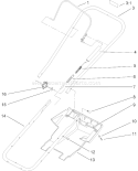 Handle & Lower Shroud Assembly Diagram and Parts List for 38173 270000001-270999999 - 2007 Toro Snow Blower