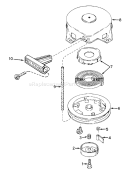 Recoil Starter Diagram and Parts List for 38170 4900001-4999999 - 1994 Toro Snow Blower