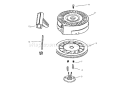 Recoil Starter Diagram and Parts List for 38175 8900001-8999999 - 1998 Toro Snow Blower