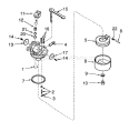 Carburetor Diagram and Parts List for 38176 2000001-2999999 - 1992 Toro Snow Blower