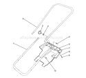 Handle Assembly Diagram and Parts List for 38176 2000001-2999999 - 1992 Toro Snow Blower