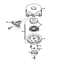 Recoil Starter Diagram and Parts List for 38176 2000001-2999999 - 1992 Toro Snow Blower