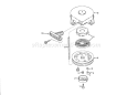 Recoil Starter Diagram and Parts List for 38171 3900001-3999999 - 1993 Toro Snow Blower