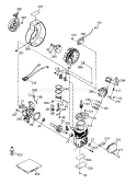 Engine Diagram and Parts List for 38176 4900001-4999999 - 1994 Toro Snow Blower