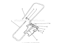Handle Assembly Diagram and Parts List for 38176 4900001-4999999 - 1994 Toro Snow Blower