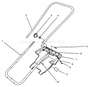 Handle Assembly Diagram and Parts List for 38176 5900001-5999999 - 1995 Toro Snow Blower