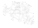 Engine and Wheel Assembly Diagram and Parts List for 38176 8900001-8999999 - 1998 Toro Snow Blower