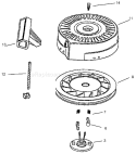 Recoil Starter Diagram and Parts List for 38177 99000001-99999999 - 1999 Toro Snow Blower