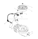 Flywheel and Magneto Assembly Diagram and Parts List for 38180 7000001-7999999 - 1987 Toro Snow Blower