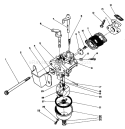 Carburetor Diagram and Parts List for 38180 8000001-8999999 - 1988 Toro Snow Blower