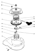 Recoil Starter Diagram and Parts List for 38180 8000001-8999999 - 1988 Toro Snow Blower