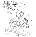Discharge Chute Assembly Diagram and Parts List for 38180 8000001-8999999 - 1988 Toro Snow Blower
