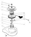 Recoil Starter Diagram and Parts List for 38180 0007974-0008194 - 1990 Toro Snow Blower