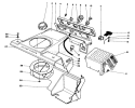 Control Panel & Shrouding Assembly Diagram and Parts List for 38180 0007974-0008194 - 1990 Toro Snow Blower