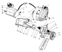 Engine & Main Frame Diagram and Parts List for 38180 0007974-0008194 - 1990 Toro Snow Blower