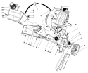 Engine & Main Frame Diagram and Parts List for 38180 0008195-0999999 - 1990 Toro Snow Blower