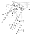 Handle Assembly Diagram and Parts List for 38180 0008195-0999999 - 1990 Toro Snow Blower