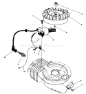 Flywheel and Magneto Assembly Diagram and Parts List for 38181 1000001-1999999 - 1991 Toro Snow Blower