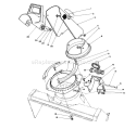 Discharge Chute Assembly Diagram and Parts List for 38181 2000001-2999999 - 1992 Toro Snow Blower