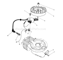 Flywheel and Magneto Assembly Diagram and Parts List for 38181 2000001-2999999 - 1992 Toro Snow Blower