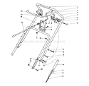 Handle Assembly Diagram and Parts List for 38181 2000001-2999999 - 1992 Toro Snow Blower