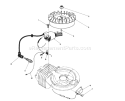 Flywheel and Magneto Assembly Diagram and Parts List for 38181 3900001-3999999 - 1993 Toro Snow Blower