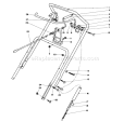 Handle Assembly Diagram and Parts List for 38181 3900001-3999999 - 1993 Toro Snow Blower