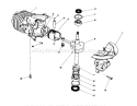 Short Block Assembly Diagram and Parts List for 38180 4900001-4999999 - 1994 Toro Snow Blower
