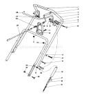 Handle Assembly Diagram and Parts List for 38180 4900001-4999999 - 1994 Toro Snow Blower