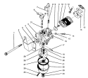 Carburetor Diagram and Parts List for 38181 6900001-6999999 - 1996 Toro Snow Blower