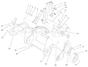 Engine, Side Plate & Wheel Assembly Diagram and Parts List for 38170 200000001-200999999 - 2000 Toro Snow Blower
