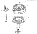 Recoil Starter Diagram and Parts List for 38172 200000001-200999999 - 2000 Toro Snow Blower