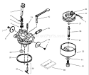 Carburetor Diagram and Parts List for 38172 210000001-210999999 - 2001 Toro Snow Blower
