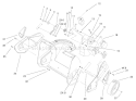 Engine, Side Plate & Wheel Assembly Diagram and Parts List for 38172 230000001-230999999 - 2003 Toro Snow Blower