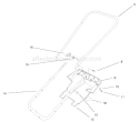 Handle & Lower Shroud Assembly Diagram and Parts List for 38172 230000001-230999999 - 2003 Toro Snow Blower