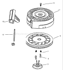 Recoil Starter Diagram and Parts List for 38172 230000001-230999999 - 2003 Toro Snow Blower