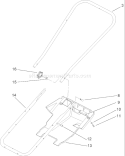 Handle and Lower Shroud Assembly Diagram and Parts List for 38182 290000001-290999999 - 2009 Toro Snow Blower