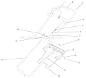 Handle & Lower Shroud Assembly Diagram and Parts List for 38173 200000001-200999999 - 2000 Toro Snow Blower