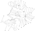 Housing, Upper Shroud and Chute Assembly Diagram and Parts List for 38173 200000001-200999999 - 2000 Toro Snow Blower