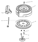 Recoil Starter Assembly Diagram and Parts List for 38183 230000001-230999999 - 2003 Toro Snow Blower