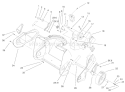 Engine, Side Plate and Wheel Assembly Diagram and Parts List for 38183 250000001-250999999 - 2005 Toro Snow Blower
