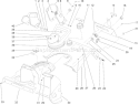 Housing, Upper Shroud and Chute Assembly Diagram and Parts List for 38183 250000001-250999999 - 2005 Toro Snow Blower