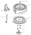 Recoil Starter Assembly Diagram and Parts List for 38182 270000001-270999999 - 2007 Toro Snow Blower