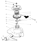 Recoil Starter Assembly Diagram and Parts List for 38186 0000001-0999999 - 1990 Toro Snow Blower