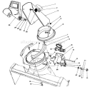 Discharge Chute Assembly Diagram and Parts List for 38186 0000001-0999999 - 1990 Toro Snow Blower