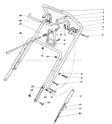 Handle Assembly Diagram and Parts List for 38186 1000001-1999999 - 1991 Toro Snow Blower