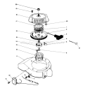 Recoil Starter Assembly Diagram and Parts List for 38186 2000001-2999999 - 1992 Toro Snow Blower