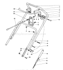 Handle Assembly Diagram and Parts List for 38186 2000001-2999999 - 1992 Toro Snow Blower